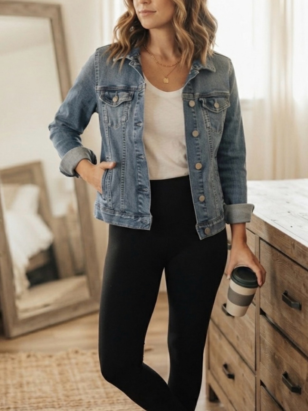 a.n.a Light Blue Denim Jean Jacket